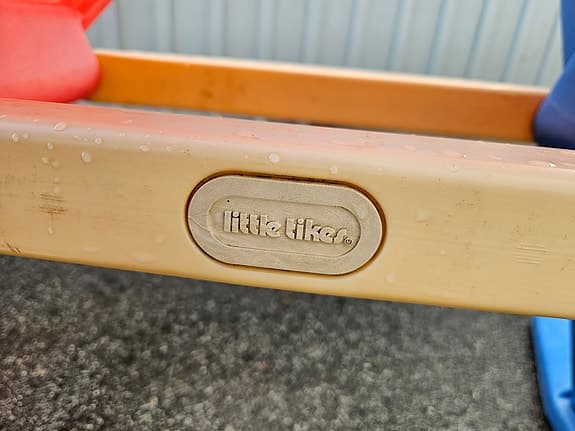 Little Tikes större rutschkana för barn blå/röd
