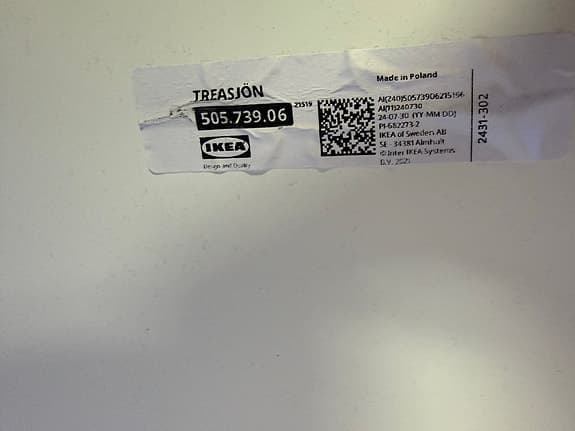 2 st IKEA TREASJÖN spegelskåp med belysning badrum vitt