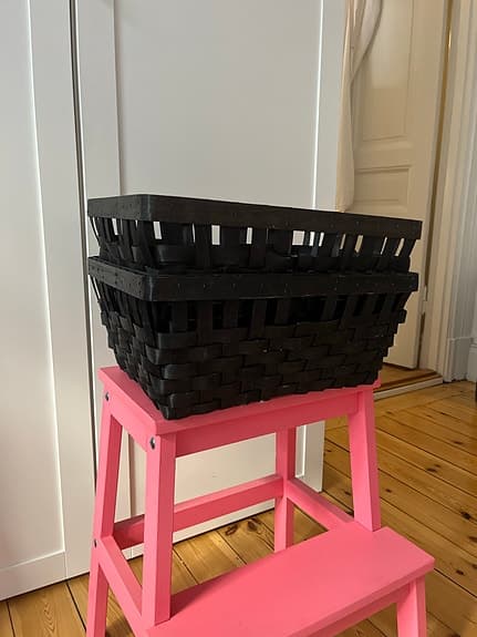 IKEA svarta förvaringskorgar
