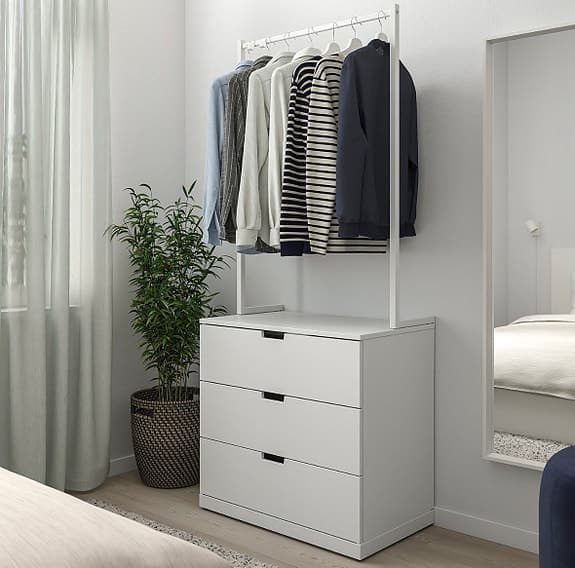 Nordli byrå med 3 lådor extra klädsång