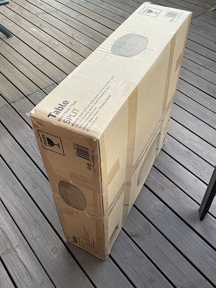Bord Split runt utebord Ø75 cm svart konstrotting