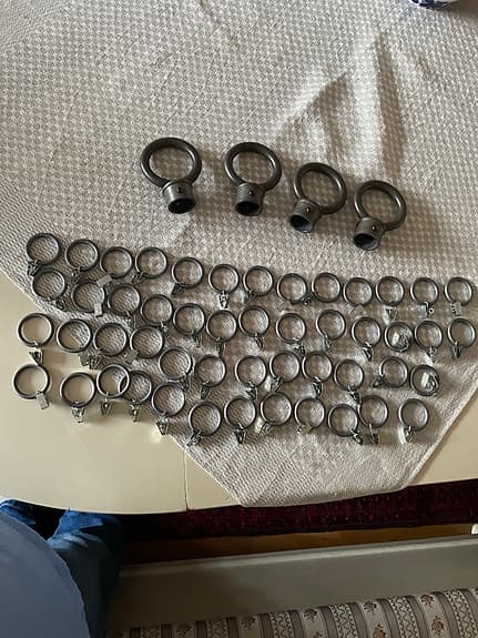 Gardinringar m clips, änddekorer Hasta