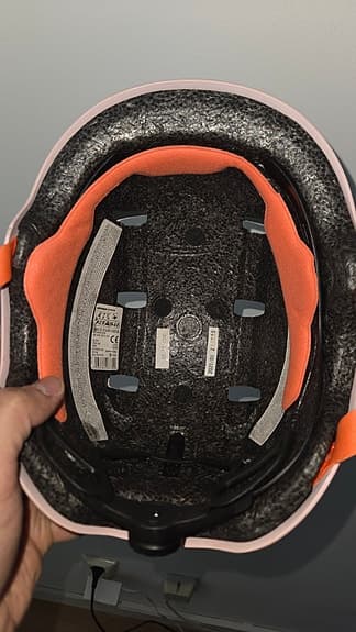 BTWIN cykelhjälm stl 52–56 rosa/orange