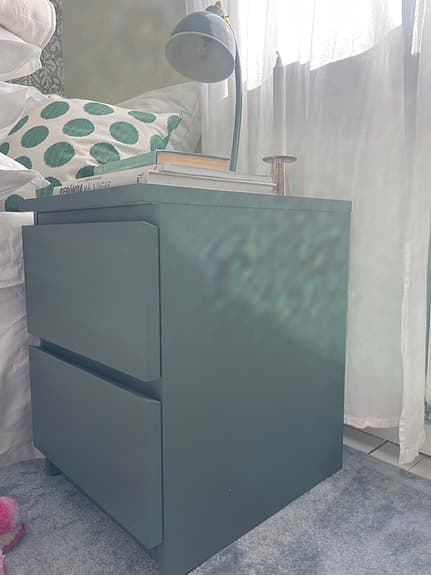 Grön byrå / sängbord - 2 lådor - Malm IKEA