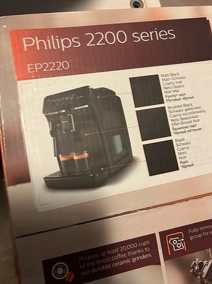 Philips 2200 Series EP2220 kaffemaskin helautomatisk svart