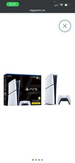Sony digital Playstation 5 spelkonsol vit