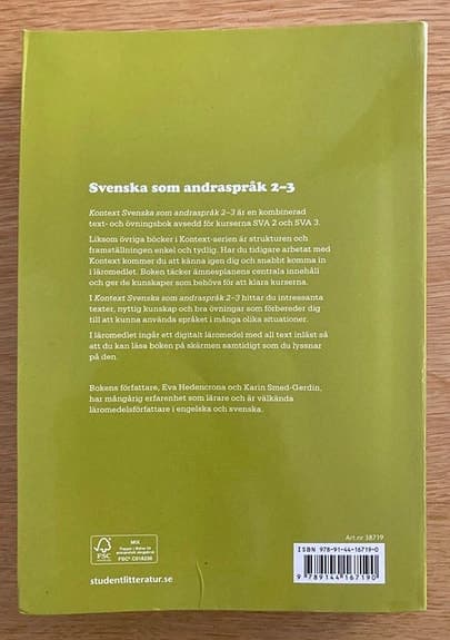 Kontext Svenska som andraspråk 2–3 lärobok