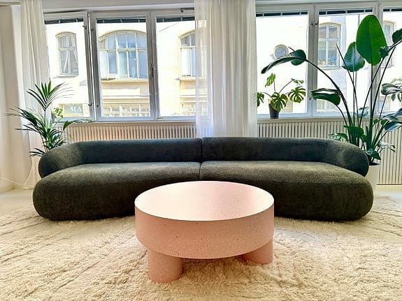 Stor grön soffa i Teddy Bouclé, 4-sitsig (WESTWING - ALBA)