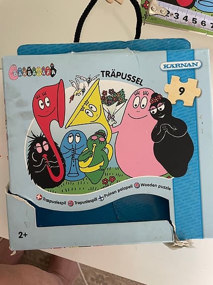 Kärnan Barbapapa träpussel 9 bitar