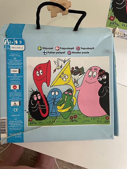 Kärnan Barbapapa träpussel 9 bitar