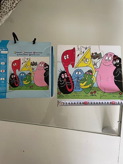 Kärnan Barbapapa träpussel 9 bitar