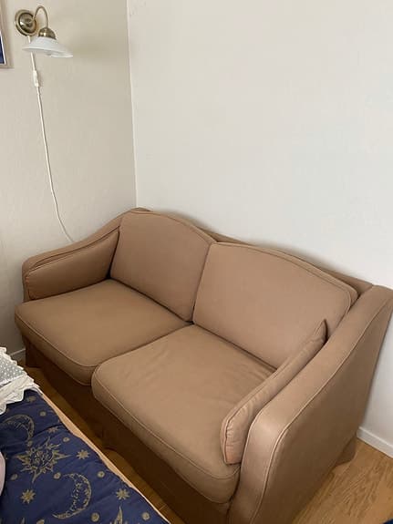 soffa 2-sits beige