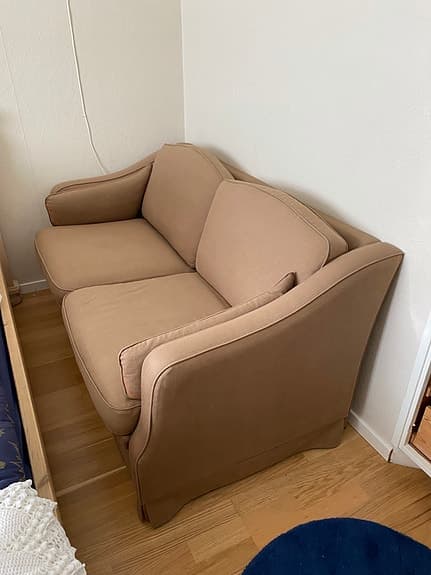 soffa 2-sits beige
