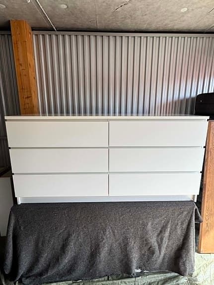 MALM byrå 6 lådor, vit