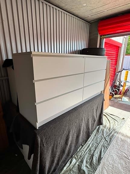MALM byrå 6 lådor, vit