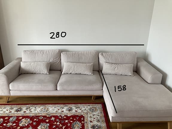 Hörnsoffa med divan
