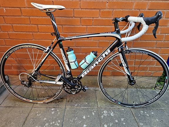 Bianchi landsvägscykel 55 cm svart/vit