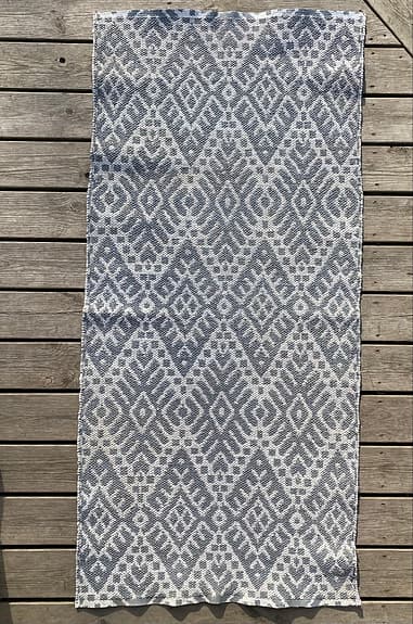 Fin vändbar plast/utomhus matta 70x170 cm vändbar