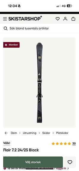 Völkl Flair 72 pistskidor