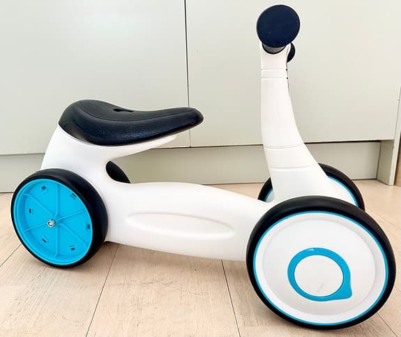 Barncykel / springcykel 10" vit/blå