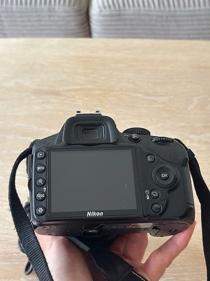 Nikon D3200 med Tamron 18–200mm objektiv och polfilter