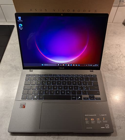 OANVÄND Asus Vivobook S14, OLED/16GB/512GB/Snapdragon-8core