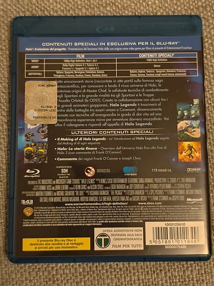 Halo Legends blu-ray film