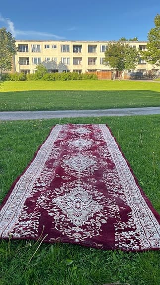&Tradition röd gångmatta orientaliskt mönster