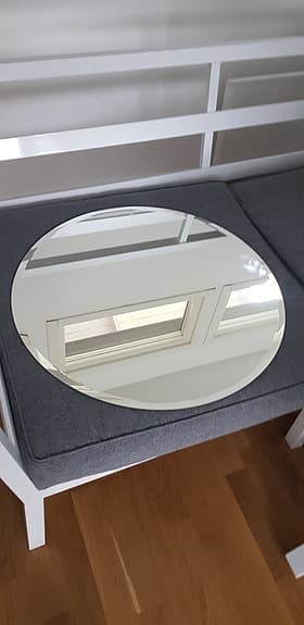 Rund spegel 60 i diam med slipad kant
