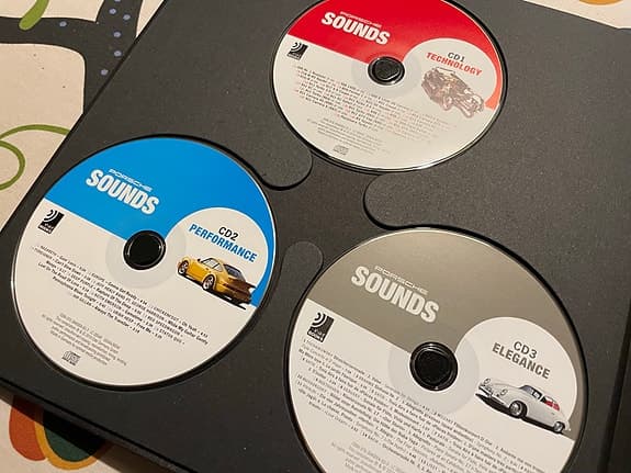 Porsche Sounds bok med CD-skivor