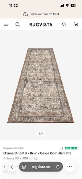 Oxana Oriental gångmatta Rugvista 80 X 300 cm.