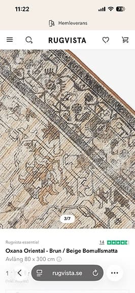 Oxana Oriental gångmatta Rugvista 80 X 300 cm.
