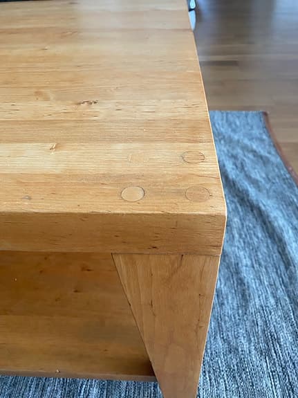 Soffbord i massiv ek