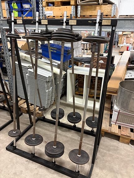 Fasta skolskivstänger. 10-50 kg