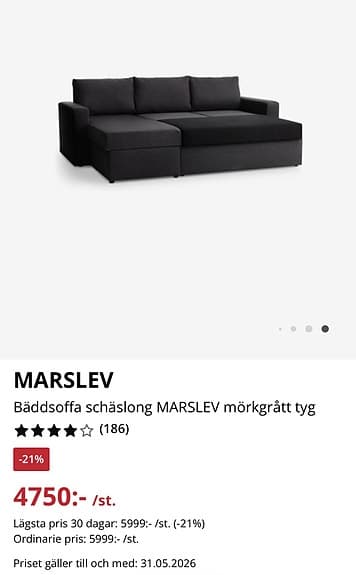 Bäddsoffa MARSLEV