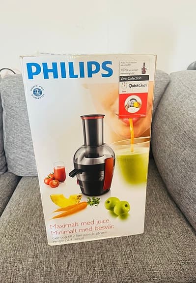 Philips juicepress svart/röd hushållsapparat