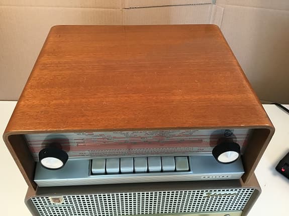Philips AG9004 stereoförstärkare samt Philips BX560A rörradio från 1958