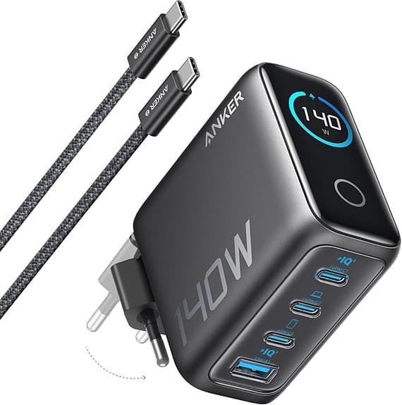 Anker Prime 140W USB-C väggladdare med flera portar