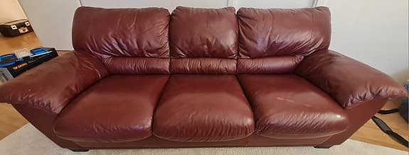 brun skin soffa