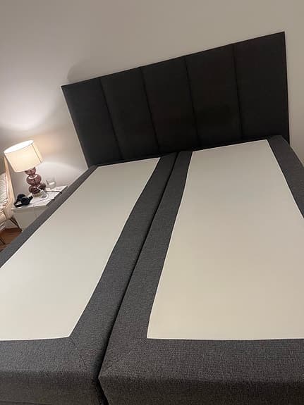 160x200 dubbelsäng med gavlar grå