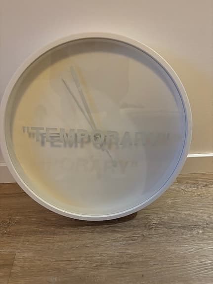 IKEA x Off-White “TEMPORARY” väggklocka – Virgil Abloh – limiterad edition