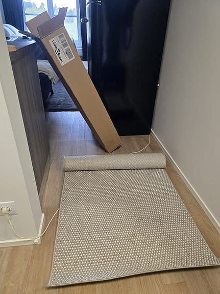 Områdesmattor Rektangulär LUGO Taupe 80 x 200 cm Polyester