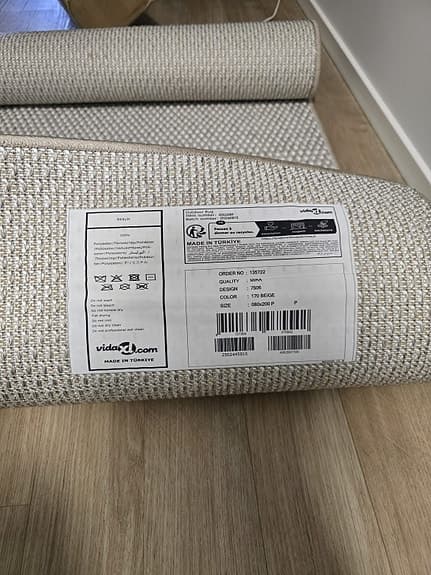 Områdesmattor Rektangulär LUGO Taupe 80 x 200 cm Polyester