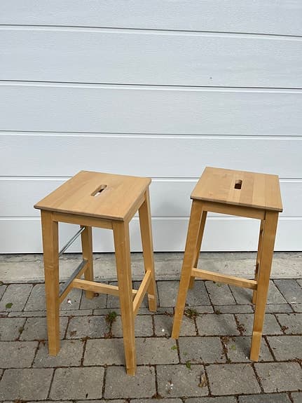 IKEA High / Bar Table + 2 Matching Stools – Stylish & Great Value