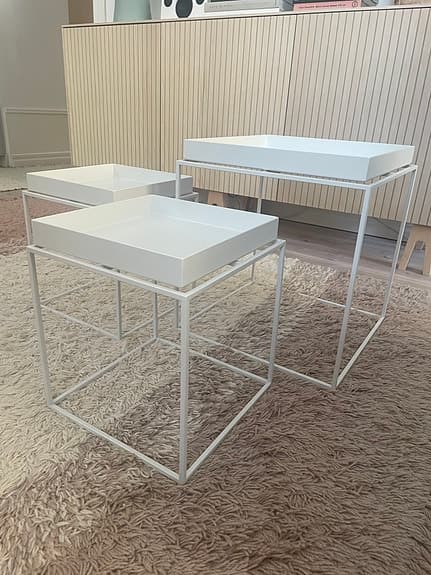 Hay - Tray Table soffbord, 3 stycken  vita