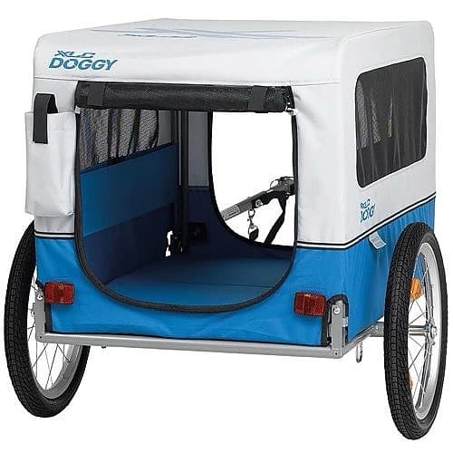 XLC Doggy cykelvagn för hund blå/vit