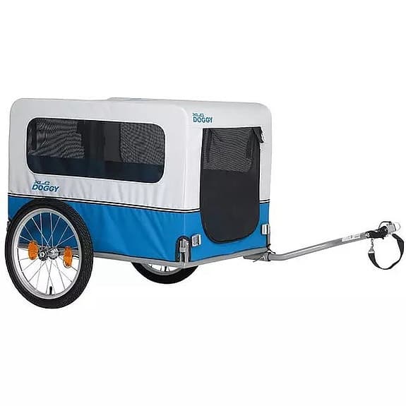 XLC Doggy cykelvagn för hund blå/vit
