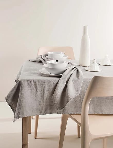 Himla linneduk + 4st linneservetter (Sunshine - Ash)
