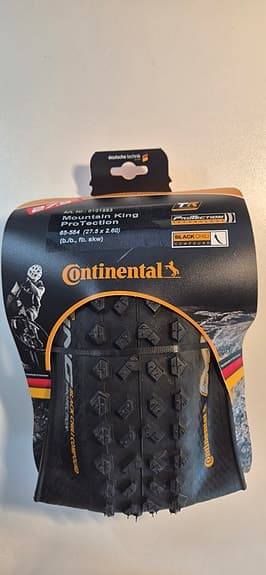 Säljer 2 nya MTB däck -Continental Mountain King Protection27.5x2.6, 65-585
