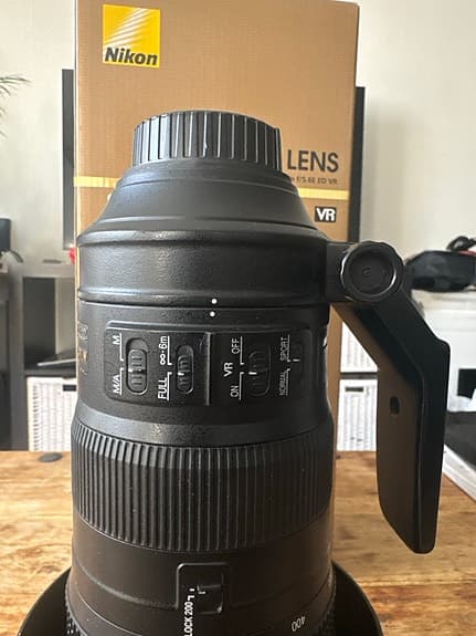 Nikon 200-500 f5,6 teleobjektiv med stativfäste